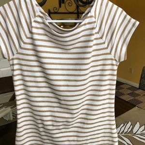 Ralph Lauren top cream and metallic gold